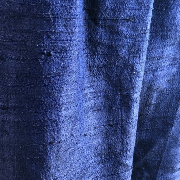 Eliza J Blue Fit & Flare Ruched Textured Silk Strapless Cocktail Dress, 10 - Picture 4 of 8